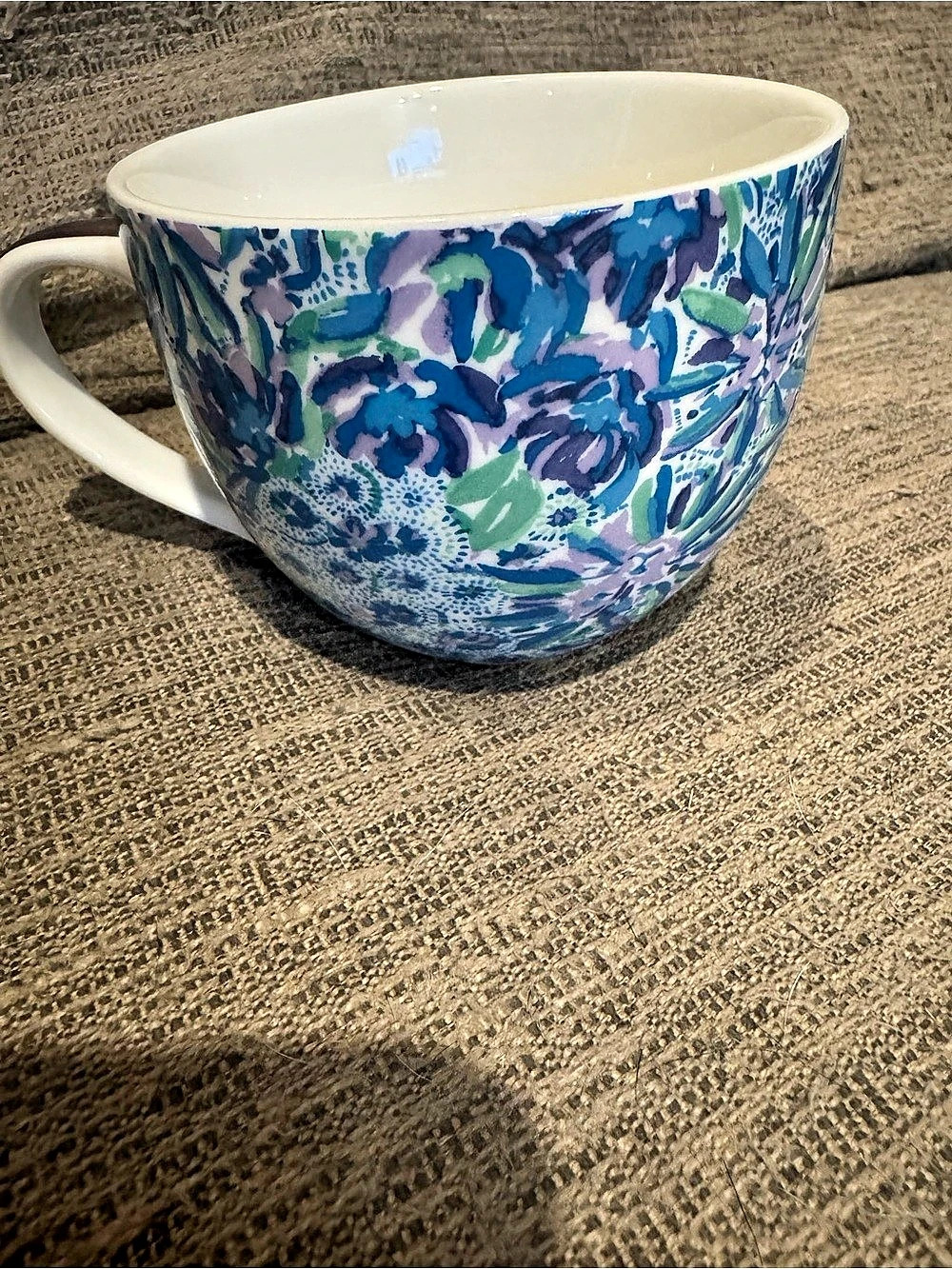 Lilly Pulitzer High Maintenance Blue Floral Ceramic Mug - Picture 3 of 11